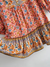 Load image into Gallery viewer, Floral print v-neck,Boho sundress,Boho mini dress
