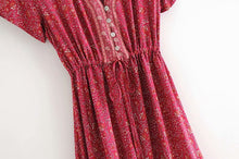 Load image into Gallery viewer, Floral print,Bohemian maxi sundress, Boho dress
