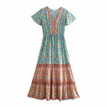 Load image into Gallery viewer, Boho Dress ,Floral Print ,Maxi Dress
