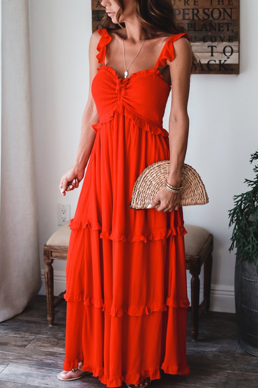 Strapless Ruffles,Wedding Dress,Boho Sundress