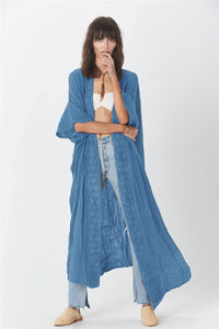 Solid Fancy Lace, Bohemian Maxi Dress,Boho Kimono