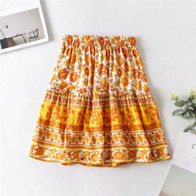 Load image into Gallery viewer, Boho Skirt, Mini Skirt, Wild Flower
