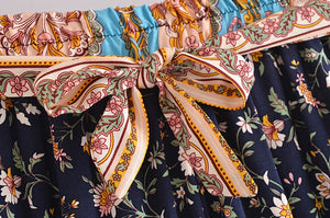 Floral Print,Long Pants and Tops ,Boho Sets