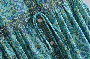 Floral Print , Bohemian Sundress,Boho Maxi Dress