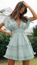 Load image into Gallery viewer, Linen Cotton,bohemian Dress,boho Mini Sundress
