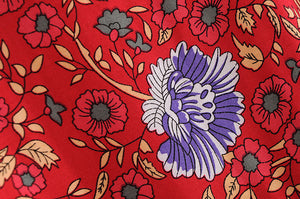 Boho Robe, Kimono Robe,Nova Red Floral