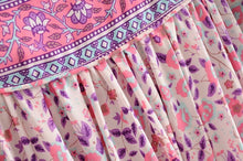 Load image into Gallery viewer, Pink Floral Print,Bohemian Dress, Boho Dress
