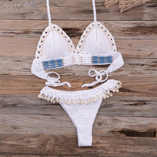 Load image into Gallery viewer, Solid hollow,Bikini Swimsuit,Biquini Swim Beachwear

