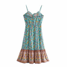 Load image into Gallery viewer, Boho Dress,Strap Sundress,Beach Midi Dress
