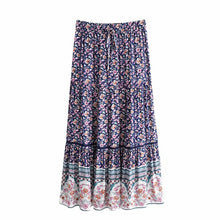 Load image into Gallery viewer, Boho Skirt, Maxi Skirt, Bohemian Wild Flower

