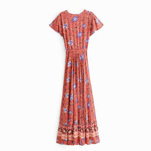 Load image into Gallery viewer, Floral Print ,Bohemian Maxi Dress,Boho Dress
