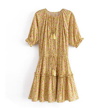 Load image into Gallery viewer, Floral print , Bohemian  dress , Boho mini vestidos
