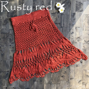 Solid hollow,Bohemian Mini skirts,Boho Skirts