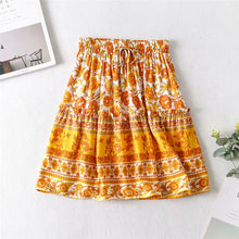 Load image into Gallery viewer, Boho Skirt, Mini Skirt, Wild Flower
