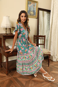 Floral Print,Bohemian Dresses,Boho Sundress