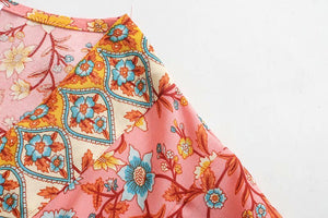 Boho Dress ,Floral Print ,Maxi Dress
