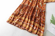 Load image into Gallery viewer, Multi Floral Print, Boho Dress ,Bohemian Maxi Dress
