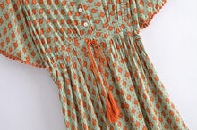 Load image into Gallery viewer, Floral Print,Bohemian Maxi Dress,Boho Dresses Robe
