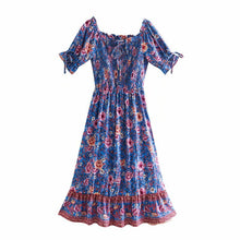 Load image into Gallery viewer, Boho Dress,Off Shoulder Sundress,Beach Midi Dress
