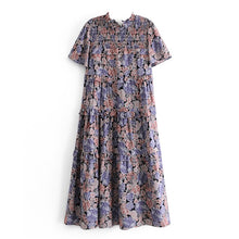 Load image into Gallery viewer, Floral print  ruffles, midi dress, Boho dress
