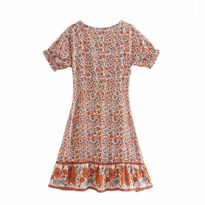 Mini Dress, Boho Sundress,Floral print