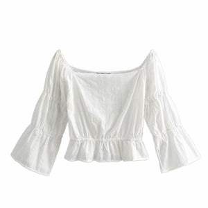 Boho Blouse, White Shirt,white Off-shoulder Tops