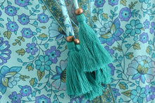 Load image into Gallery viewer, Green floral print,Bohemian dresses ,Boho midi vestidos
