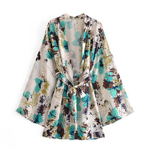 Load image into Gallery viewer, Tie Dye Print , Bohemian Robe,Boho Kimono
