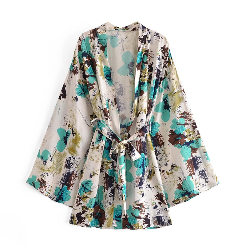 Tie Dye Print , Bohemian Robe,Boho Kimono