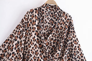 Leopard Print,Boho Short Robe Kimono,Bikini Cover-up