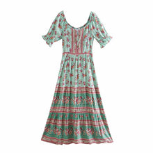 Load image into Gallery viewer, Floral print ,Boho maxi dresses, Boho Sundress
