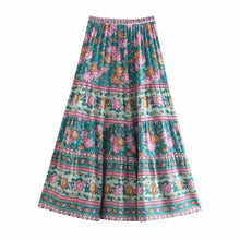 Load image into Gallery viewer, Floral Print ,Bohemian Skirt,Boho Maxi Skirt
