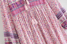 Load image into Gallery viewer, Pink Floral Print,Bohemian Dress, Boho Dress
