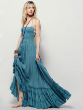 Load image into Gallery viewer, Backless Bohemian Maxi Dress, Boho Strapless Dress
