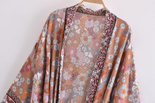 Load image into Gallery viewer, Red Floral Print ,Bohemian Robe,Boho Kimono
