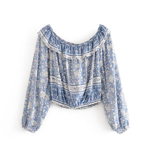 Boho Blouse, Vintage Blouse,Floral Print