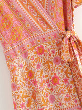 Load image into Gallery viewer, Mini Dress, Boho Dresses,Pink Floral Print
