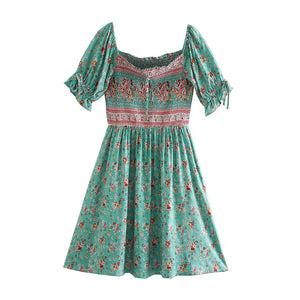 Mini Dress, Boho Sundress,Floral print