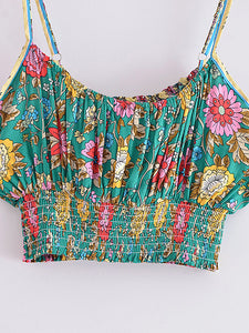 Floral Two Piece Suits,Bohemian 2 Pieces Outfits,Boho Sets