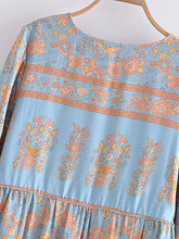 Load image into Gallery viewer, Bohemian Maxi Dress,Boho Robe Kaftan
