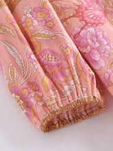 Load image into Gallery viewer, Pink Floral Print, Beach Maxi Dresses Robe,Bohemian Dress
