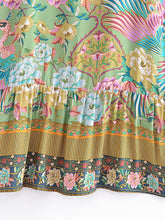 Load image into Gallery viewer, Peacock Floral, Strap Dresses,Boho Midi Dress
