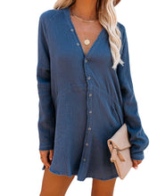 Load image into Gallery viewer, Long Sleeve Boho Shirts,Loose Casual Blouse
