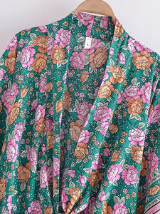 Boho Kimono,Short Robe ,Bikini Cover Ups