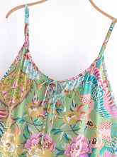 Load image into Gallery viewer, Peacock Floral, Strap Dresses,Boho Midi Dress
