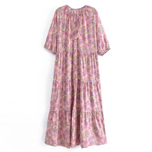 Load image into Gallery viewer, Floral Print ,Bohemian Maxi Dress,Boho Dresses Robe

