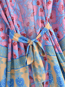 Floral Print Robe,Bohemian Kimono,Boho Cover-ups