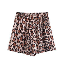 Load image into Gallery viewer, Leopard Floral Print ,Bohemian Short ,Boho Loose Shorts
