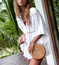 Load image into Gallery viewer, Solid Hollow Out Shirt,Boho Shirts
