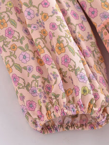 Pink Floral Print, Beach Bohemian Robe,boho Mini Dress
